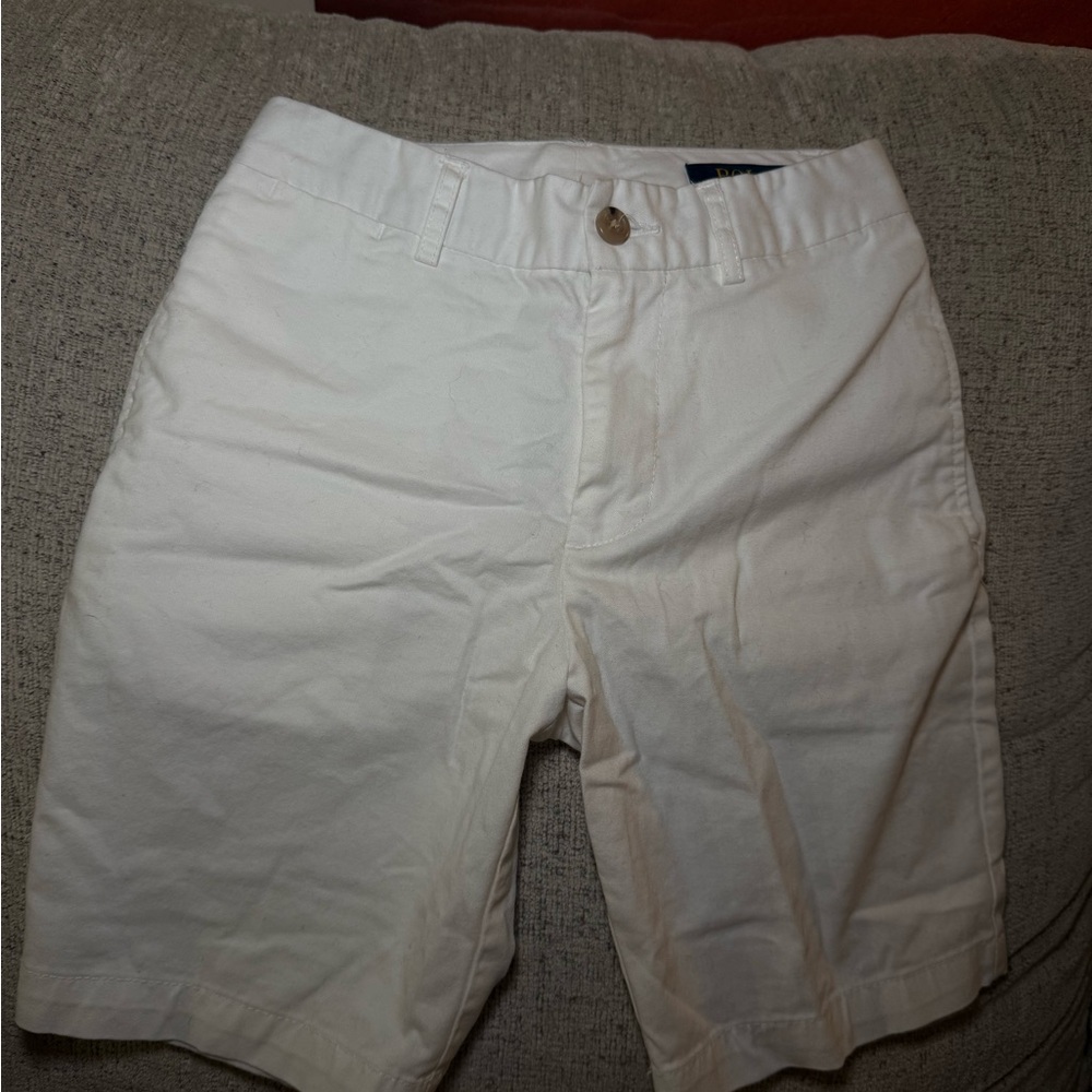 Kids Ralph Lauren White Twill Shorts